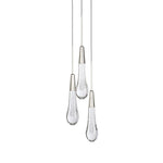 Soltaire Raindrop Glass Cluster Pendant Light