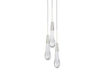 Soltaire Raindrop Crystal Cluster Pendant Light