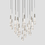Soltaire Raindrop Glass Round Chandelier