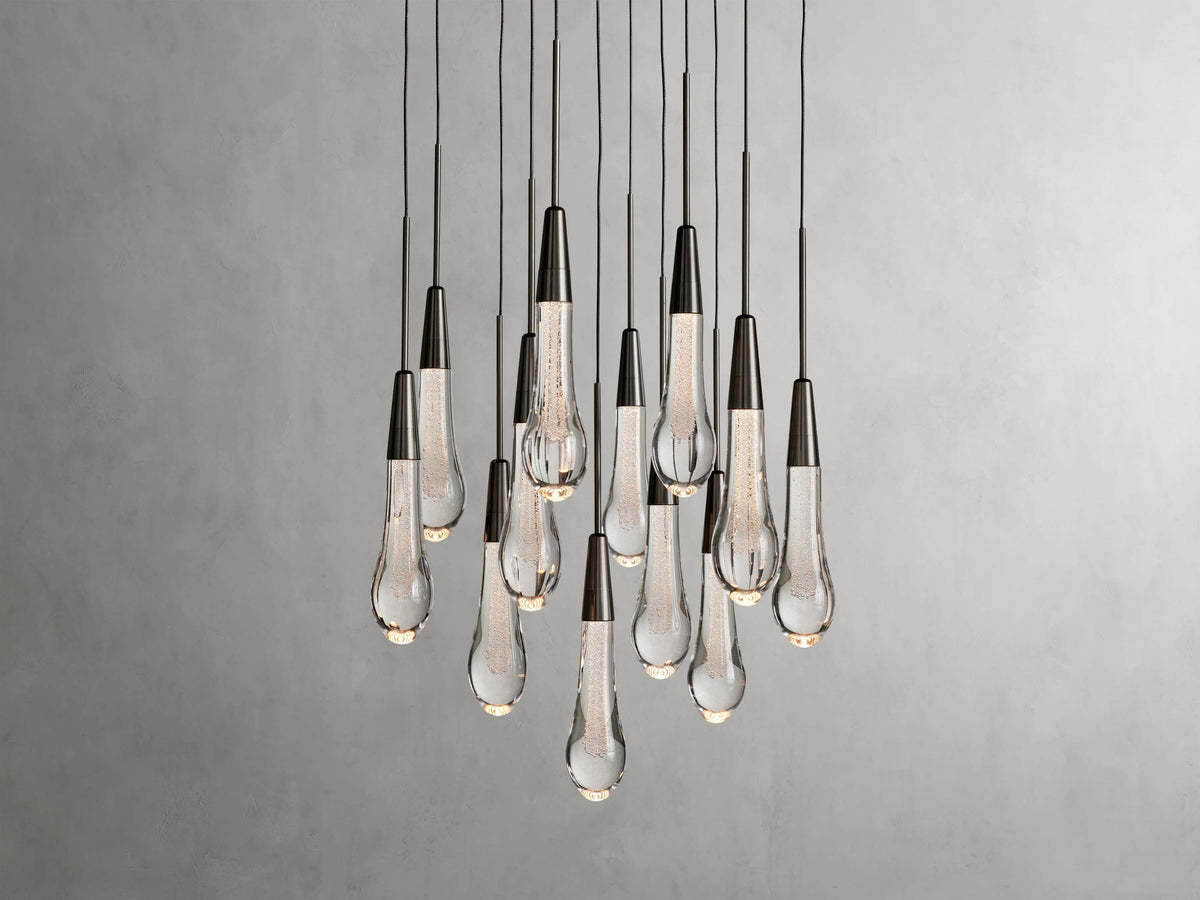 Soltaire Raindrop Crystal Round Chandelier