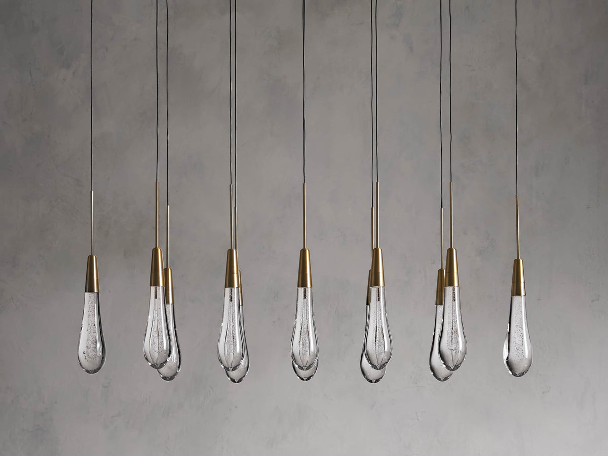 Soltaire Raindrop Crystal Linear Chandelier