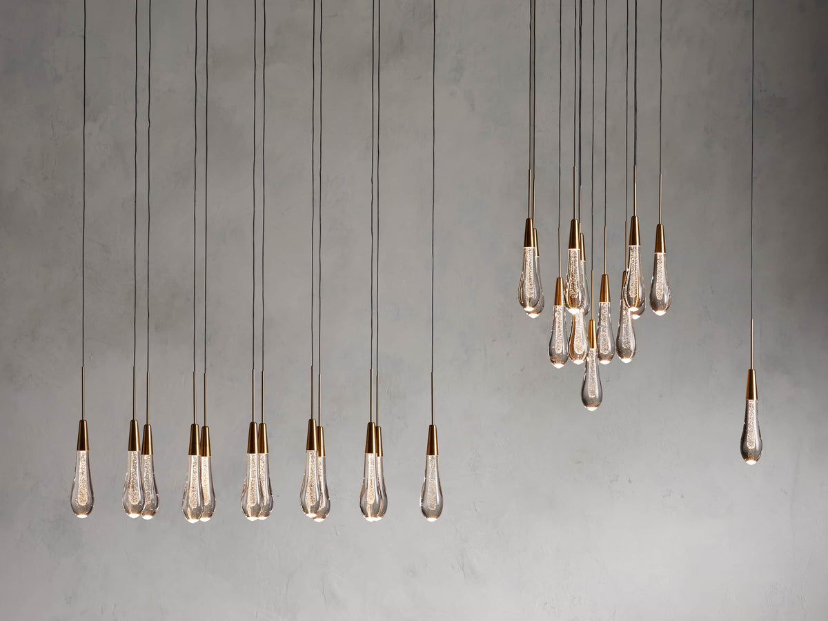 Soltaire Raindrop Crystal Linear Chandelier