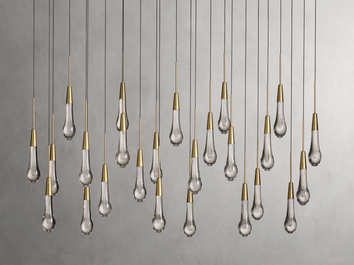 Soltaire Raindrop Crystal Linear Chandelier
