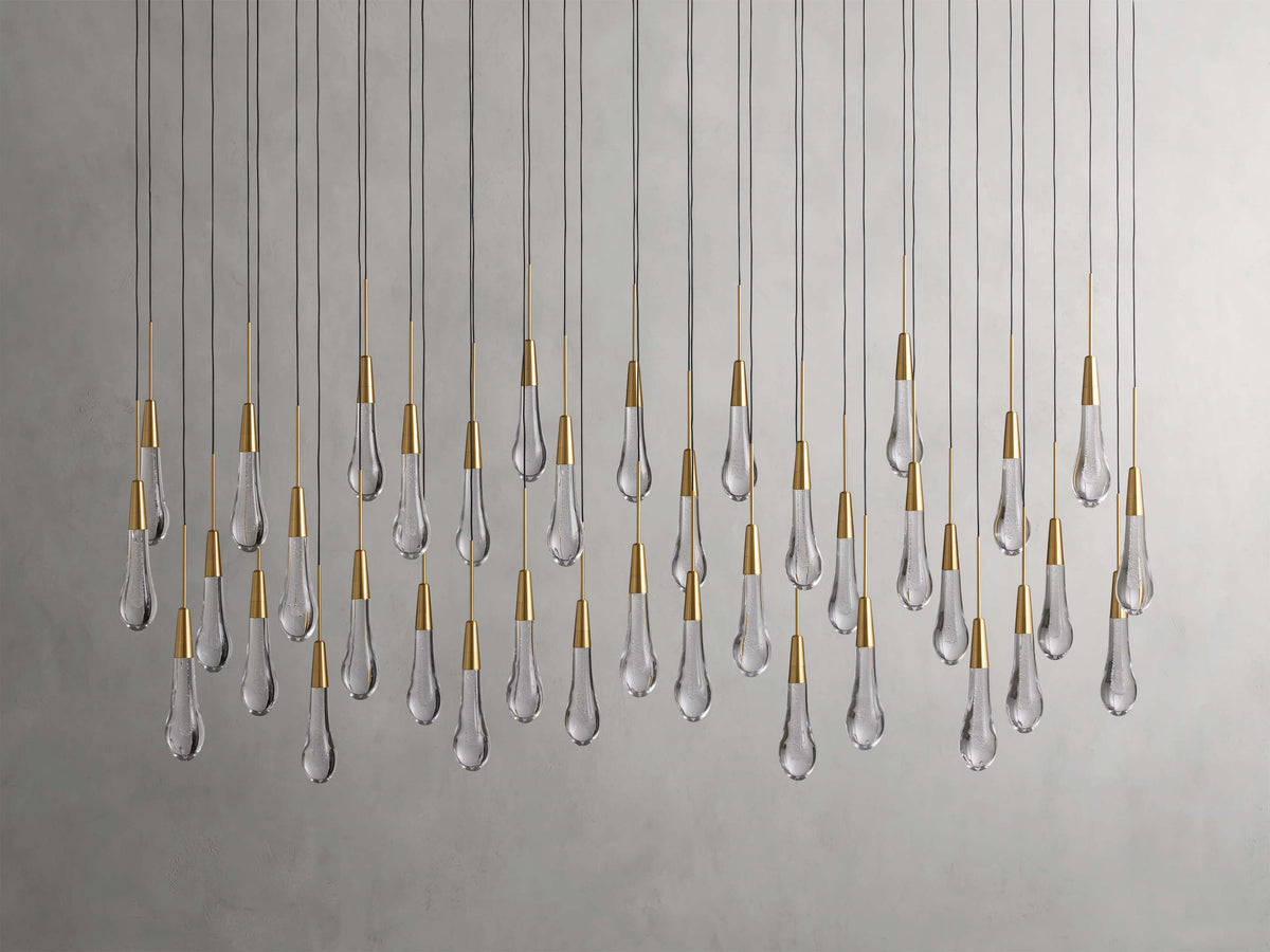 Soltaire Raindrop Crystal Linear Chandelier