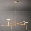 Halver Alabaster Dome Round Chandelier 45"