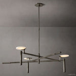 Halver Alabaster Dome Round Chandelier 45"
