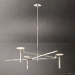 Halver Alabaster Dome Round Chandelier 45"