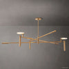 Halver Alabaster Dome Round Chandelier 60"