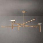 Halver Alabaster Dome Round Chandelier 60"