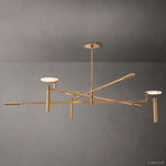 Halver Alabaster Dome Round Chandelier 60"