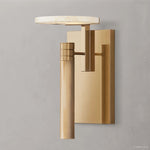 Halver Alabaster Dome Wall Sconce