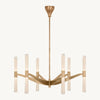 Brilora Etched Wave Round Chandelier 40"