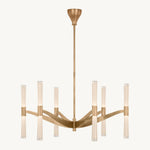 Brilora Etched Wave Round Chandelier 40"
