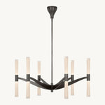 Brilora Etched Wave Round Chandelier 40"