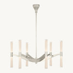 Brilora Etched Wave Round Chandelier 40"