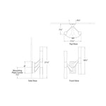 Brilora Etched Wave Double Wall Sconce