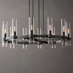 Ravelle Clear Glass Round Chandelier 36"