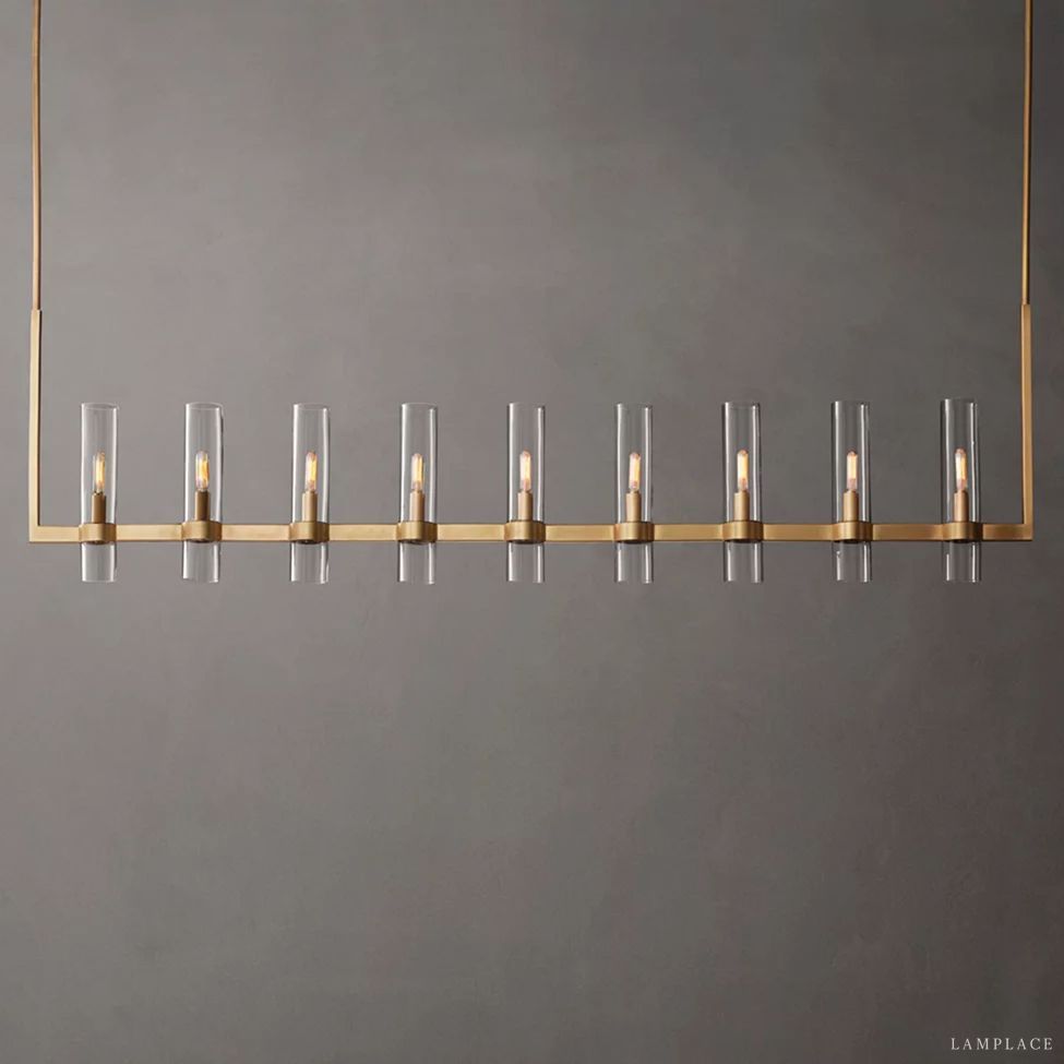 Ravelle Clear GlassLinear Chandelier 73"
