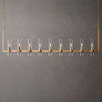 Ravelle Clear GlassLinear Chandelier 73"