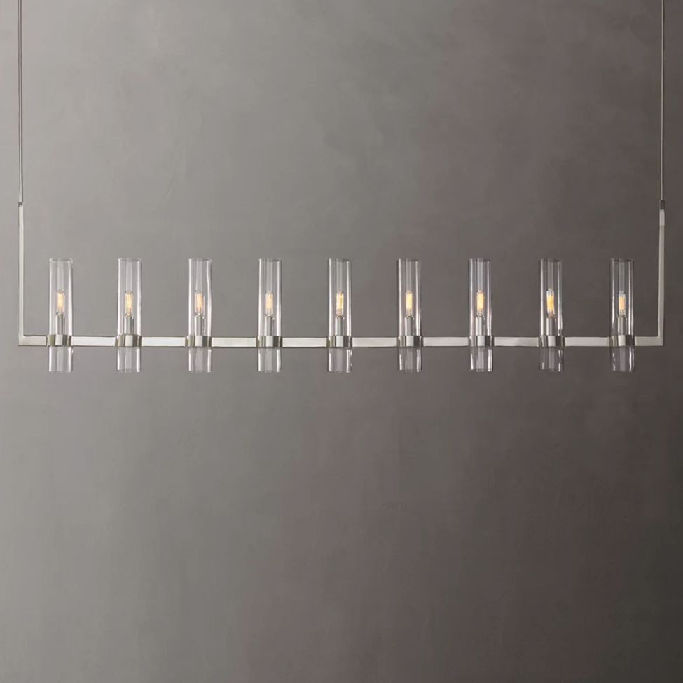 Ravelle Clear GlassLinear Chandelier 73"