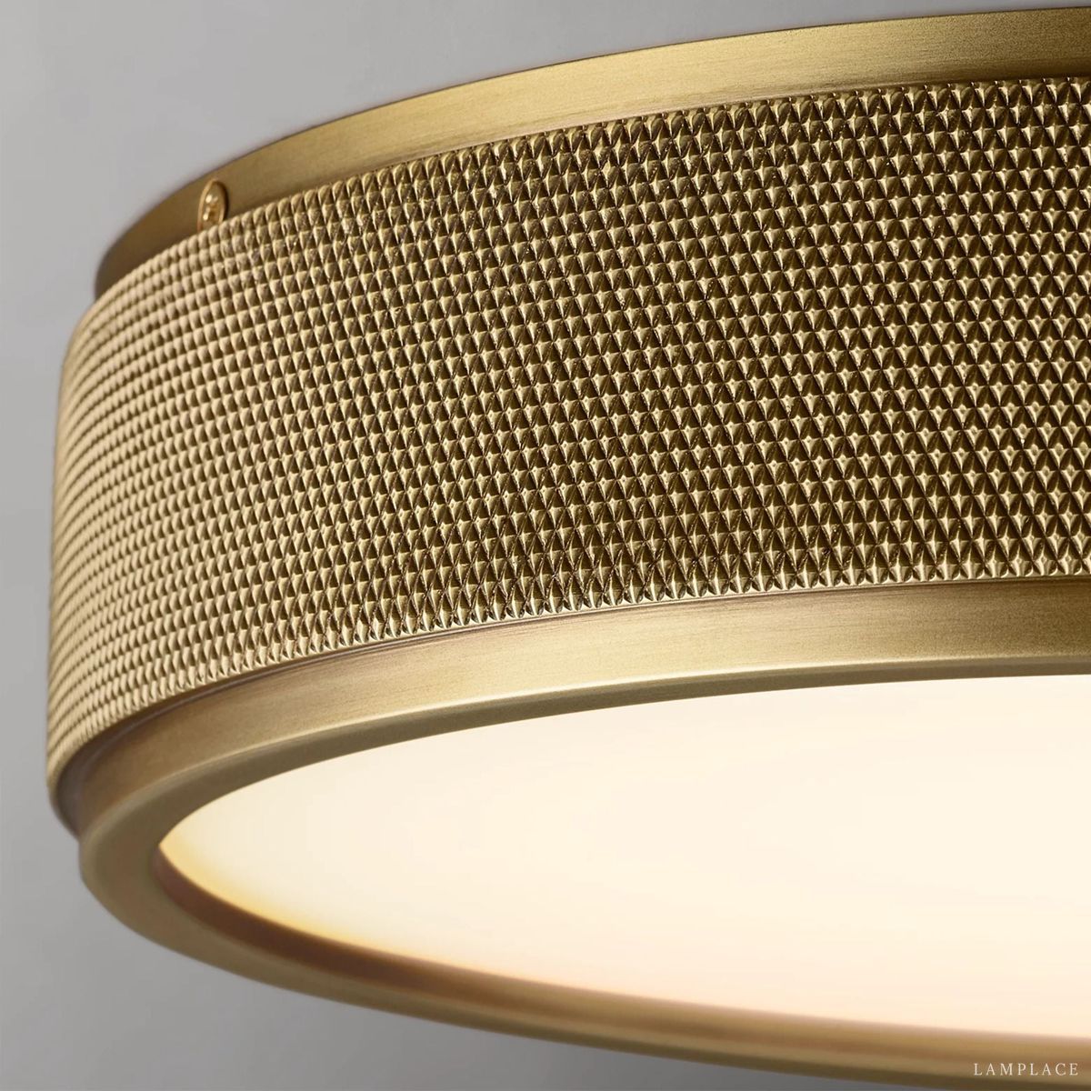 Utilitaire Knurled Shade Flush Mount