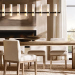 Ravelle Milk Glass Linear Chandelier 59"