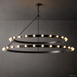 Vitoria Ember Trace Two-Tier Round Chandelier 60"
