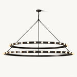 Vitoria Ember Trace Two-Tier Round Chandelier 72"
