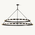 Vitoria Ember Trace Two-Tier Round Chandelier 72"