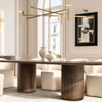 Halver Alabaster Dome Round Chandelier 45"