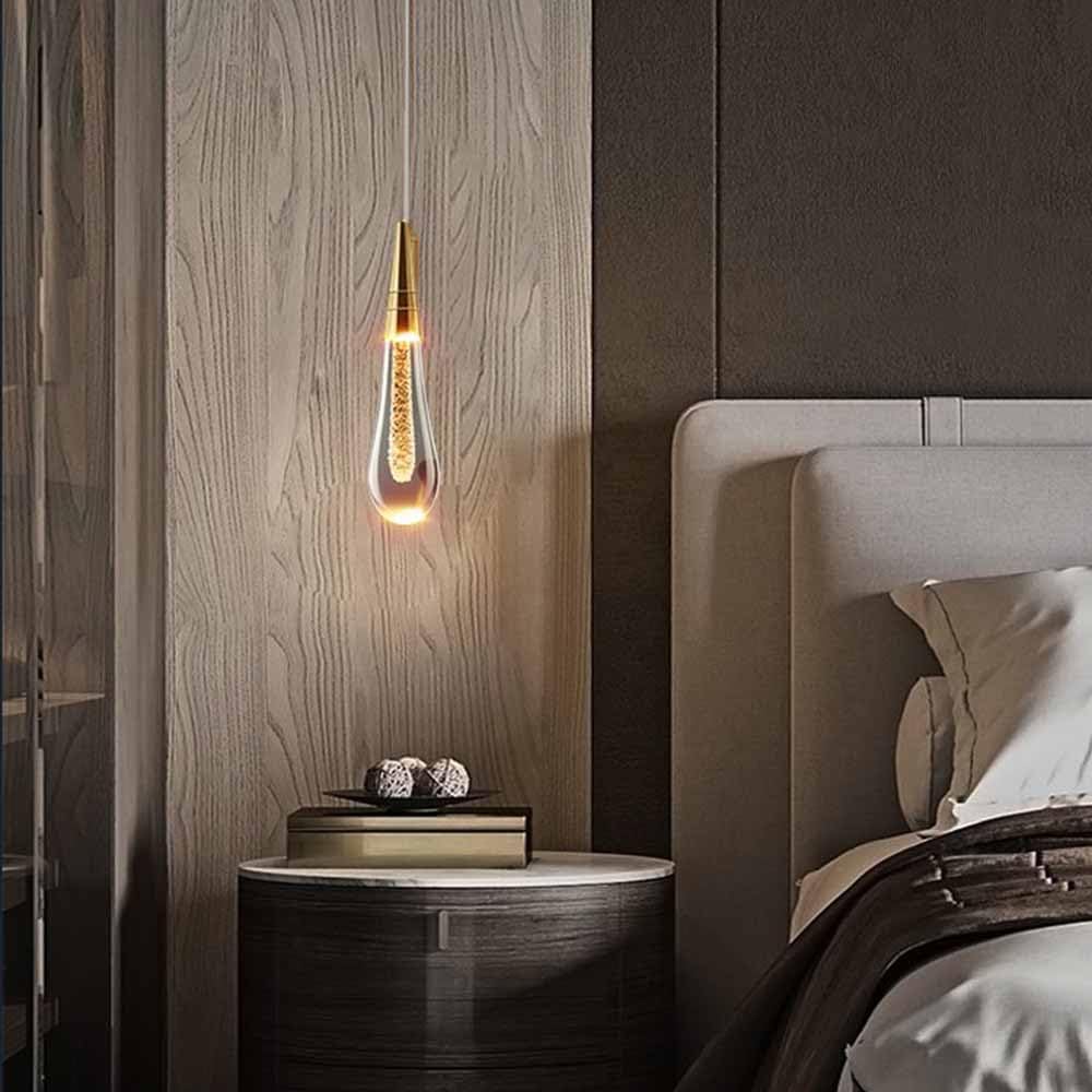 Soltaire Raindrop Glass Cord Wall Sconce