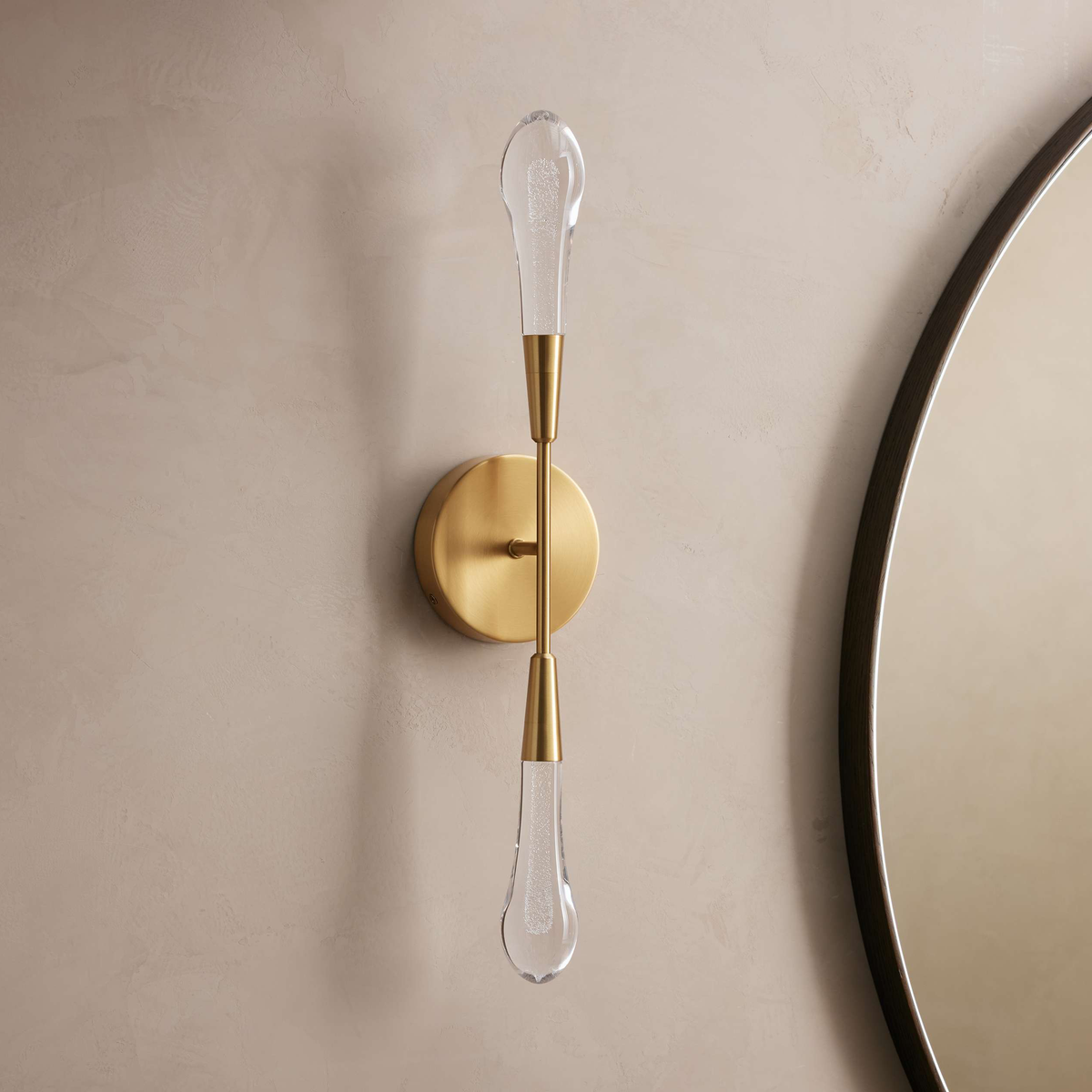 Soltaire Raindrop Glass Wall Sconce