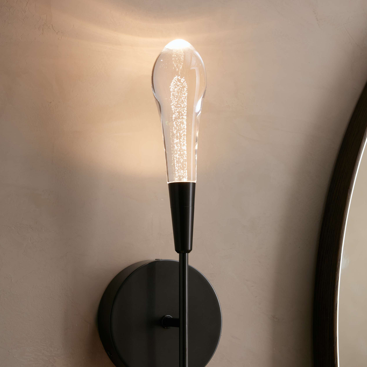 Soltaire Raindrop Glass Wall Sconce
