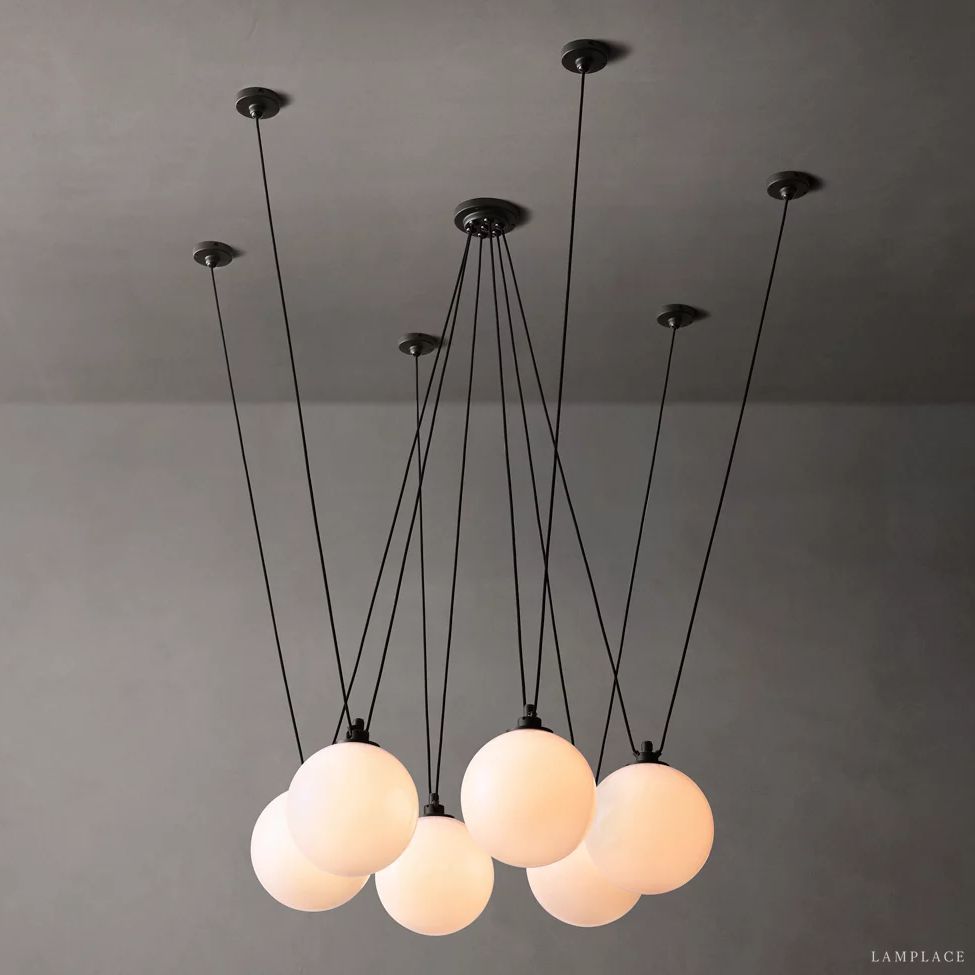 Delacey Cascading Glass Globe Chandelier