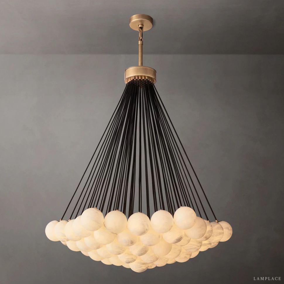 Etoelis Cluster Alabaster Round Chandelier