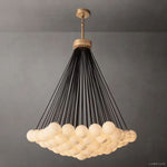 Etoelis Cluster Alabaster Round Chandelier