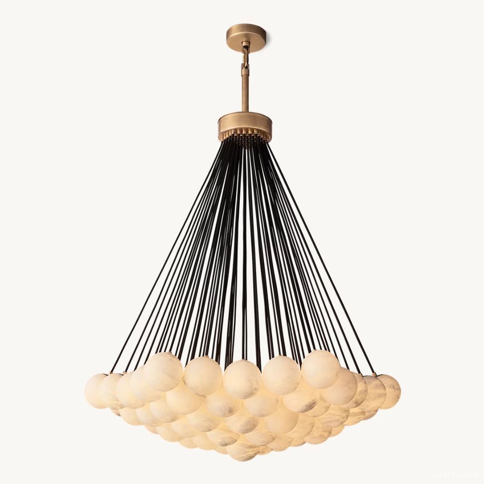 Etoelis Cluster Alabaster Round Chandelier