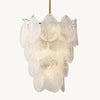 Vanero Pebble Leaf Round Chandelier 18"