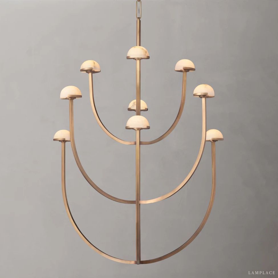 Perael Curve Dome Round Chandelier 40"
