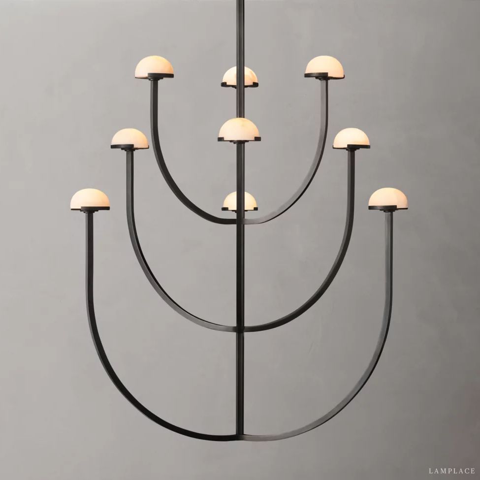 Perael Curve Dome Round Chandelier 40"