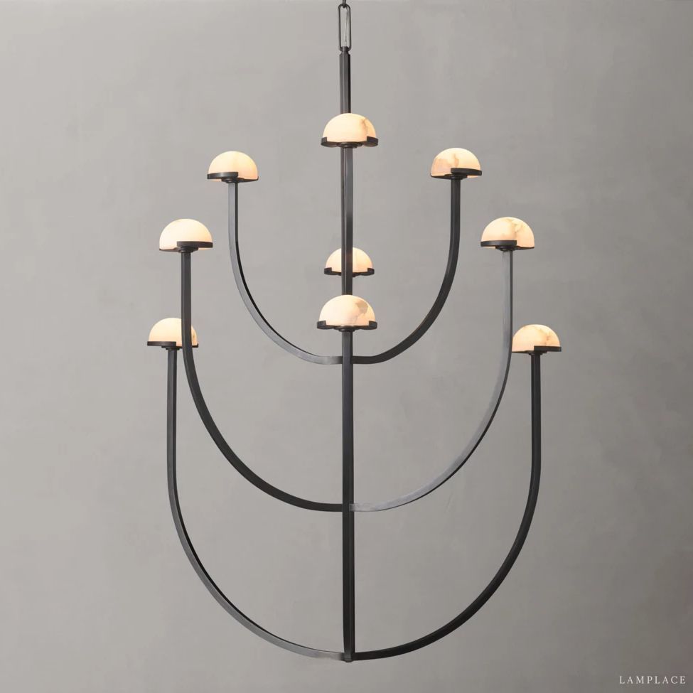 Perael Curve Dome Round Chandelier 40"