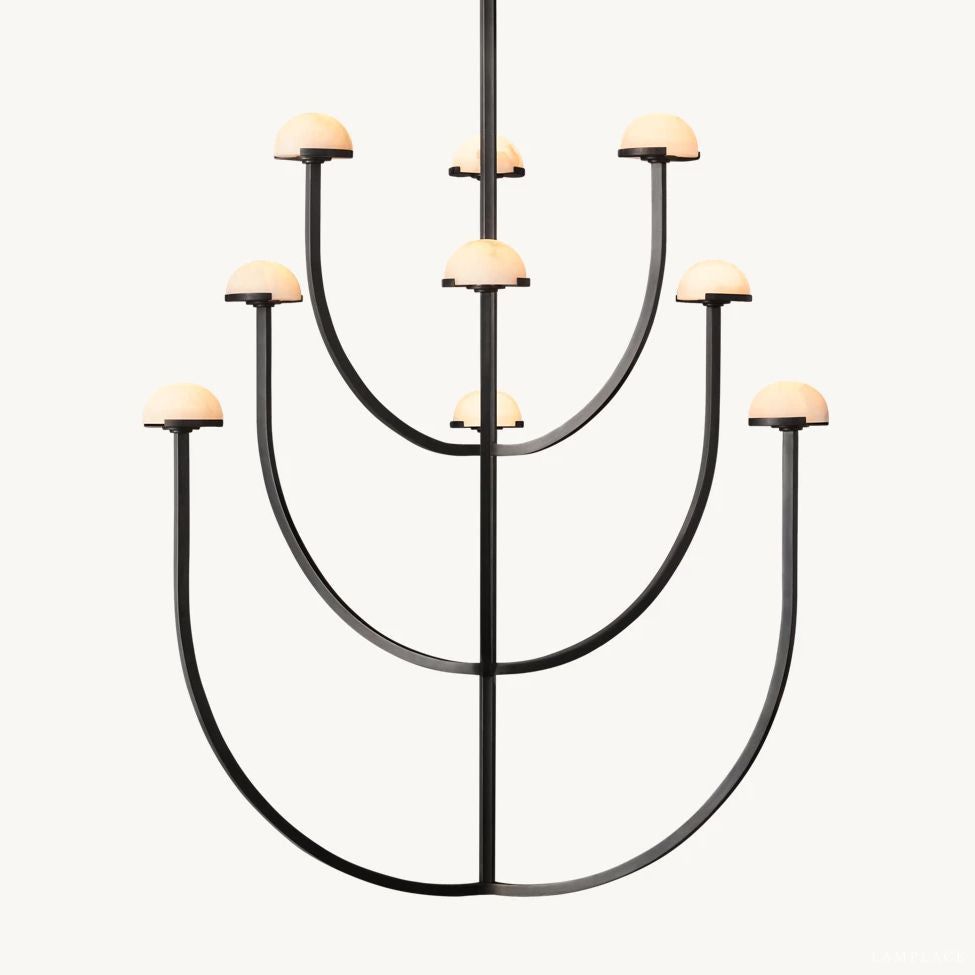Perael Curve Dome Round Chandelier 40"