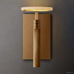 Halver Alabaster Dome Wall Sconce