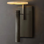 Halver Alabaster Dome Wall Sconce