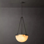 Halver Alabaster Dome Pendant Light