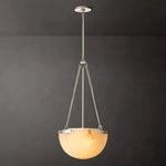 Halver Alabaster Dome Pendant Light