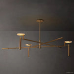Halver Alabaster Dome Round Chandelier 60"