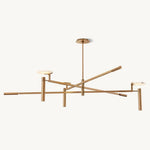 Halver Alabaster Dome Round Chandelier 60"