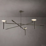 Halver Alabaster Dome Round Chandelier 60"