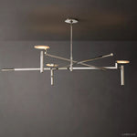 Halver Alabaster Dome Round Chandelier 60"